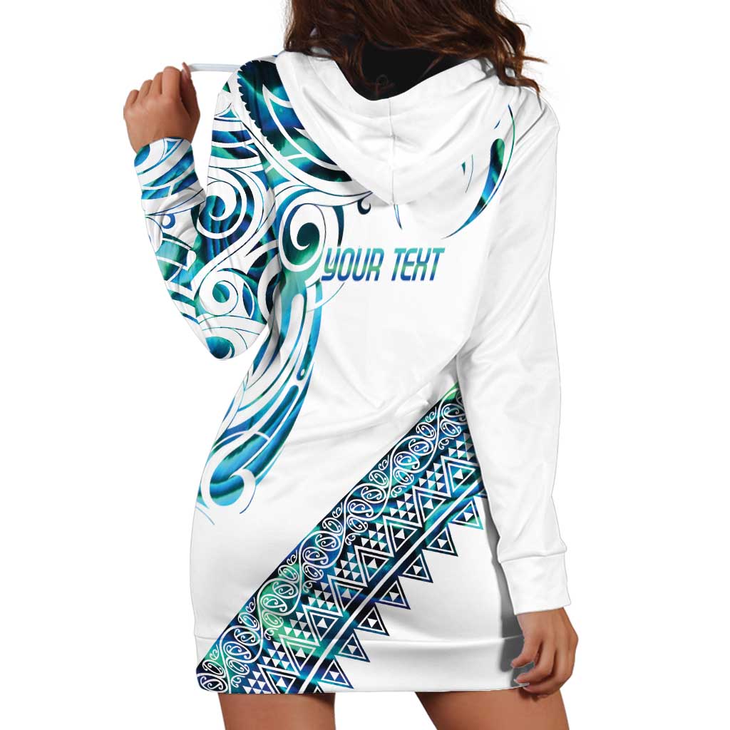 Kahui Whetu Paua shell Kowhaiwhai Taniko Personalised Hoodie Dress Turtle Tattoo Maori Tribal Style