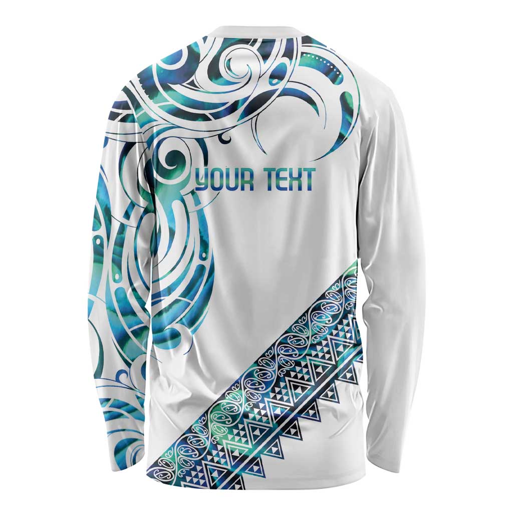 Kahui Whetu Paua shell Kowhaiwhai Taniko Personalised Long Sleeve Shirt Turtle Tattoo Maori Tribal Style