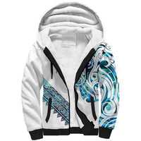 Kahui Whetu Paua shell Kowhaiwhai Taniko Personalised Sherpa Hoodie Turtle Tattoo Maori Tribal Style