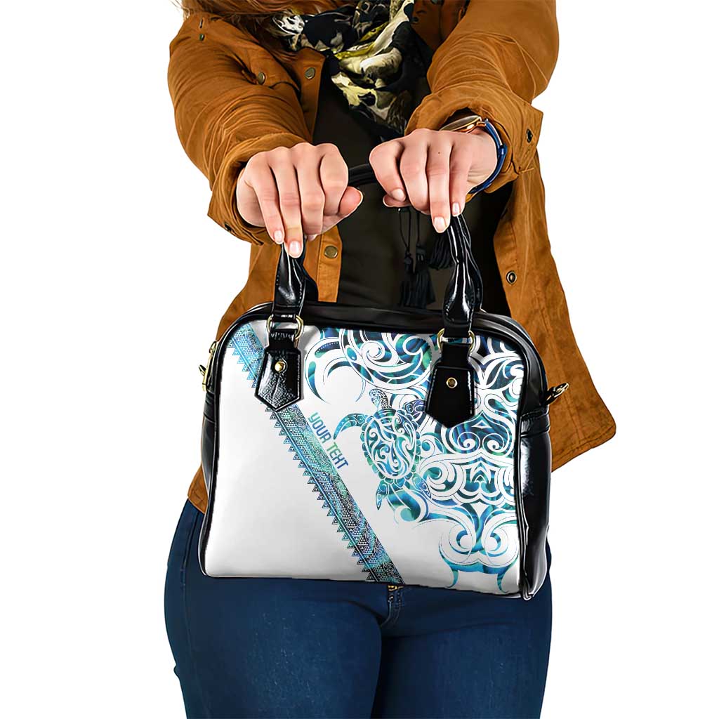 Kahui Whetu Paua shell Kowhaiwhai Taniko Personalised Shoulder Handbag Turtle Tattoo Maori Tribal Style