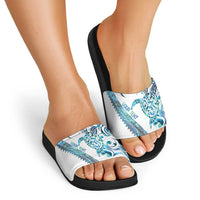 Kahui Whetu Paua shell Kowhaiwhai Taniko Personalised Slide Sandals Turtle Tattoo Maori Tribal Style