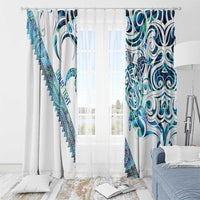 Kahui Whetu Paua shell Kowhaiwhai Taniko Personalised Window Curtain Turtle Tattoo Maori Tribal Style