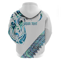 Kahui Whetu Paua shell Kowhaiwhai Taniko Personalised Zip Hoodie Turtle Tattoo Maori Tribal Style