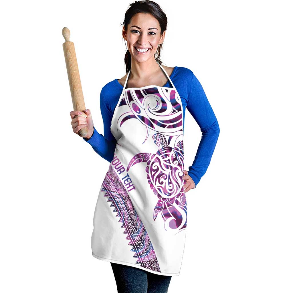 Mawhero Paua shell Kowhaiwhai Taniko Personalised Apron Turtle Tattoo Maori Tribal Style