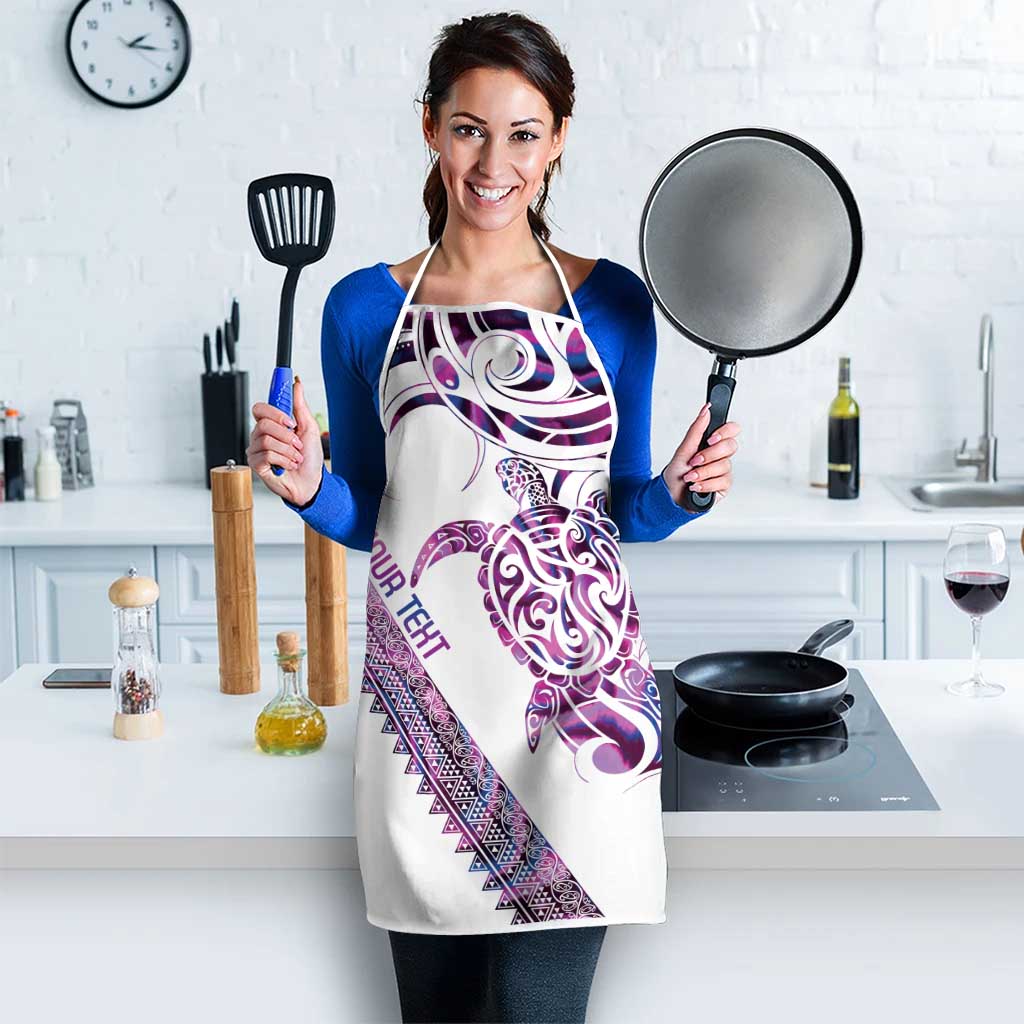 Mawhero Paua shell Kowhaiwhai Taniko Personalised Apron Turtle Tattoo Maori Tribal Style