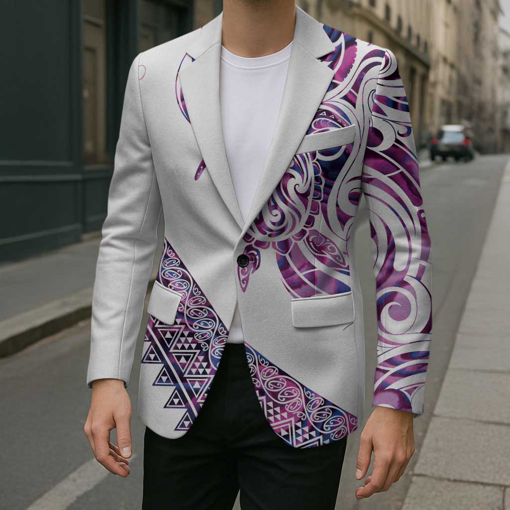 Mawhero Paua shell Kowhaiwhai Taniko Personalised Blazer Turtle Tattoo Maori Tribal Style