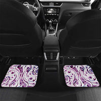 Mawhero Paua shell Kowhaiwhai Taniko Personalised Car Mats Turtle Tattoo Maori Tribal Style LT9 Set 2pcs - Back Pink - Polynesian Pride