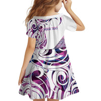 Mawhero Paua shell Kowhaiwhai Taniko Personalised Family Matching Off Shoulder Maxi Dress and Hawaiian Shirt Turtle Tattoo Maori Tribal Style