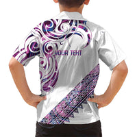 Mawhero Paua shell Kowhaiwhai Taniko Personalised Hawaiian Shirt Turtle Tattoo Maori Tribal Style