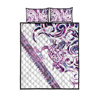 Mawhero Paua shell Kowhaiwhai Taniko Personalised Quilt Bed Set Turtle Tattoo Maori Tribal Style LT9 - Polynesian Pride