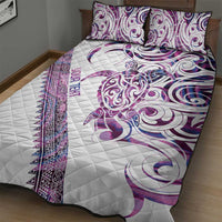 Mawhero Paua shell Kowhaiwhai Taniko Personalised Quilt Bed Set Turtle Tattoo Maori Tribal Style LT9 - Polynesian Pride