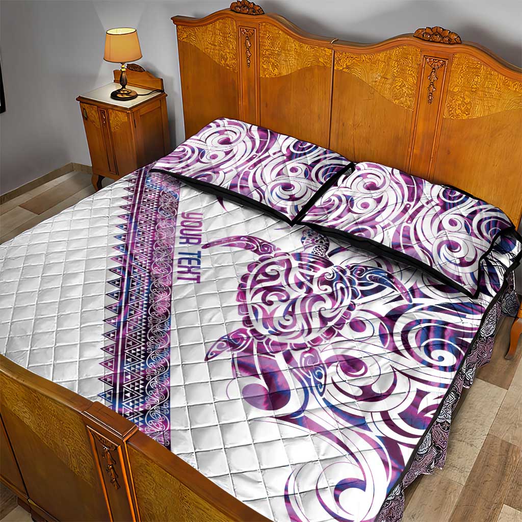 Mawhero Paua shell Kowhaiwhai Taniko Personalised Quilt Bed Set Turtle Tattoo Maori Tribal Style LT9 - Polynesian Pride