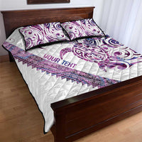 Mawhero Paua shell Kowhaiwhai Taniko Personalised Quilt Bed Set Turtle Tattoo Maori Tribal Style LT9 - Polynesian Pride