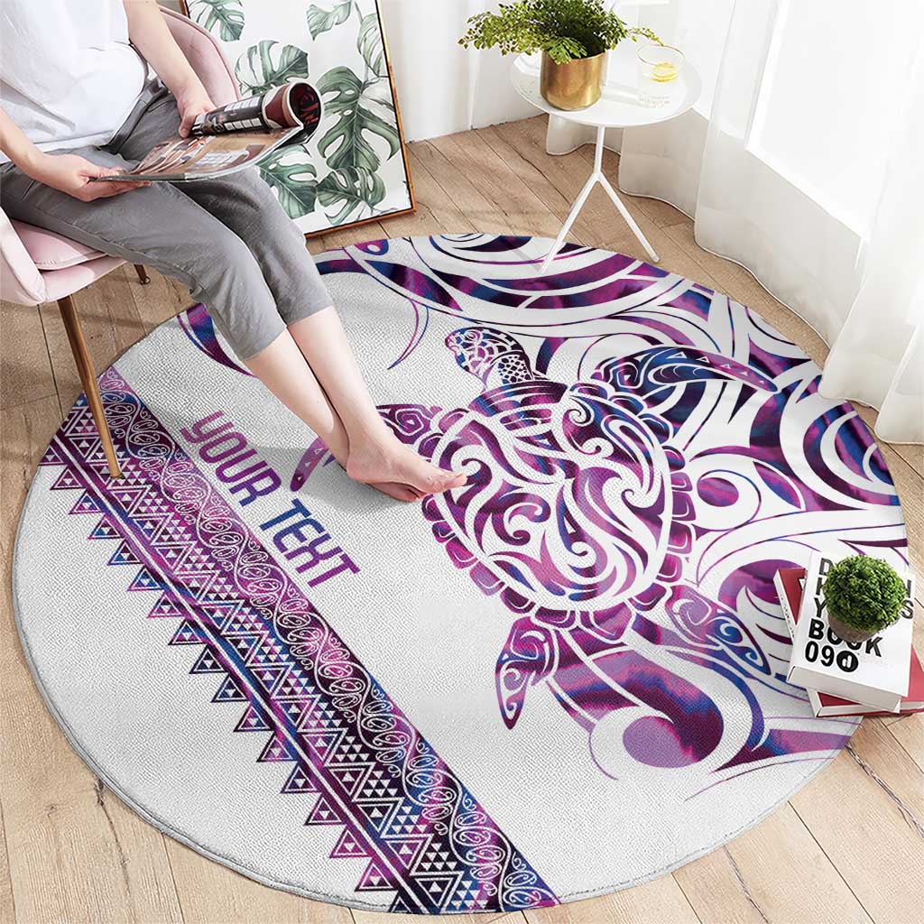 Mawhero Paua shell Kowhaiwhai Taniko Personalised Round Carpet Turtle Tattoo Maori Tribal Style LT9 - Polynesian Pride