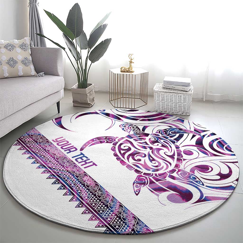 Mawhero Paua shell Kowhaiwhai Taniko Personalised Round Carpet Turtle Tattoo Maori Tribal Style LT9 - Polynesian Pride