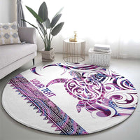 Mawhero Paua shell Kowhaiwhai Taniko Personalised Round Carpet Turtle Tattoo Maori Tribal Style LT9 - Polynesian Pride