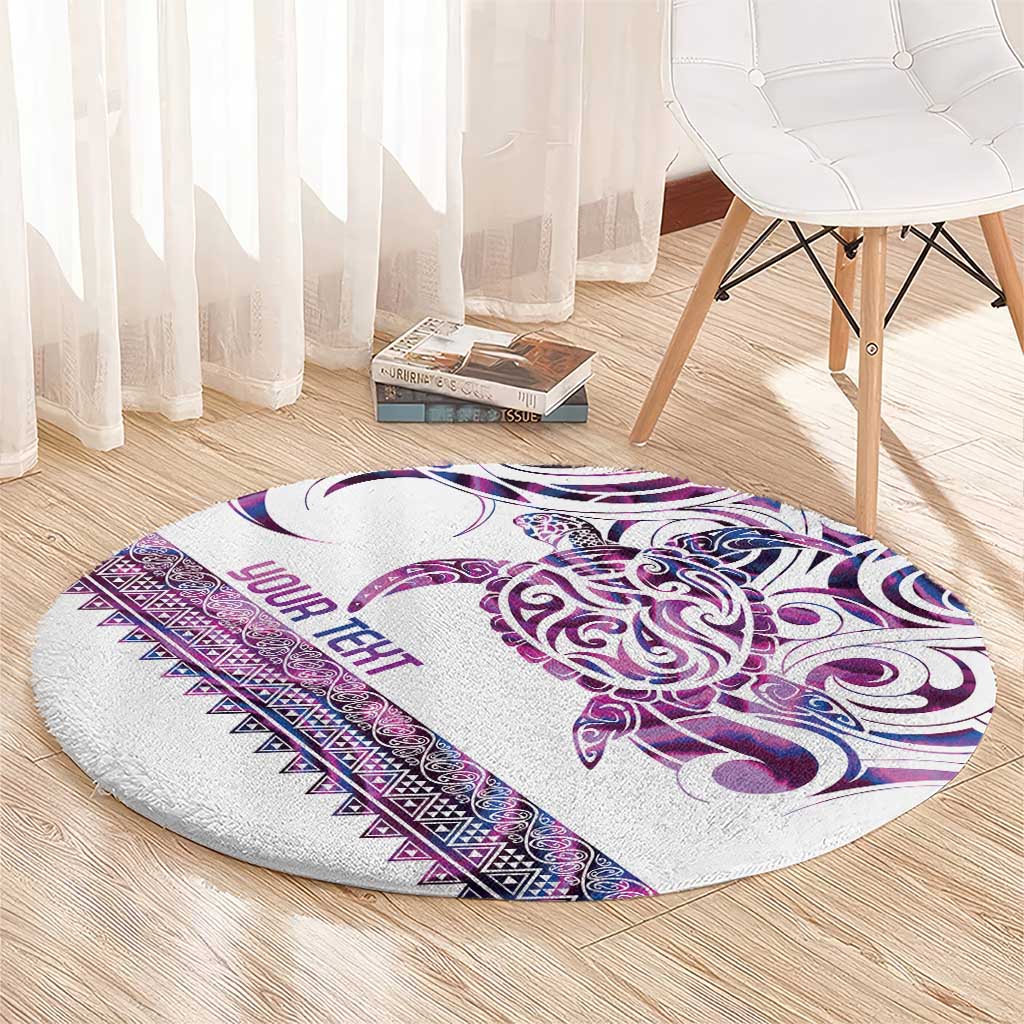 Mawhero Paua shell Kowhaiwhai Taniko Personalised Round Carpet Turtle Tattoo Maori Tribal Style LT9 - Polynesian Pride