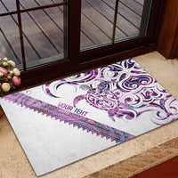 Mawhero Paua shell Kowhaiwhai Taniko Personalised Rubber Doormat Turtle Tattoo Maori Tribal Style