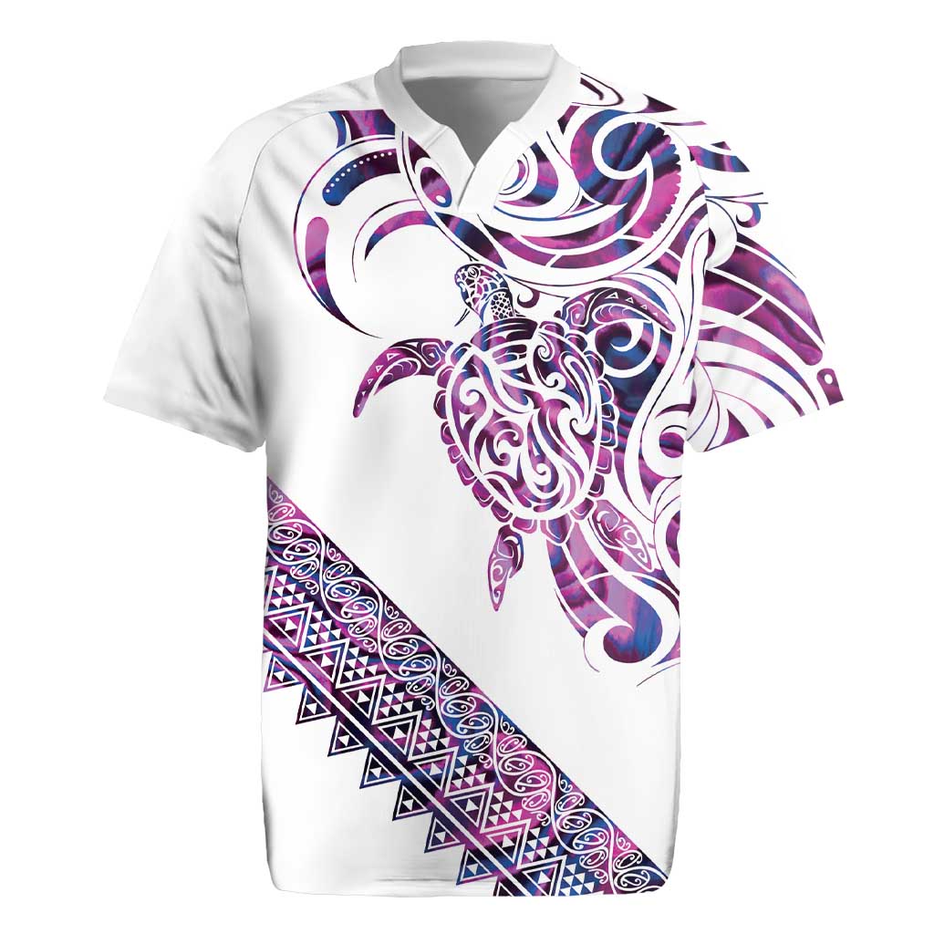 Mawhero Paua shell Kowhaiwhai Taniko Personalised Rugby Jersey Turtle Tattoo Maori Tribal Style