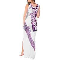 Mawhero Paua shell Kowhaiwhai Taniko Personalised Tank Maxi Dress Turtle Tattoo Maori Tribal Style