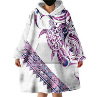 Mawhero Paua shell Kowhaiwhai Taniko Personalised Wearable Blanket Hoodie Turtle Tattoo Maori Tribal Style