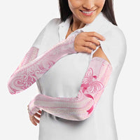 Breast Cancer Awareness Arm Sleeves Maile Pikake Lokelani Crown Flower Lei Inspired LT9 - Polynesian Pride