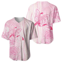 Breast Cancer Awareness Baseball Jersey Maile Pikake Lokelani Crown Flower Lei Inspired