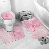 Breast Cancer Awareness Bathroom Set Maile Pikake Lokelani Crown Flower Lei Inspired