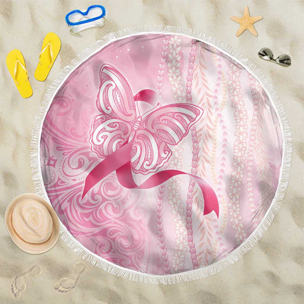 Breast Cancer Awareness Beach Blanket Maile Pikake Lokelani Crown Flower Lei Inspired