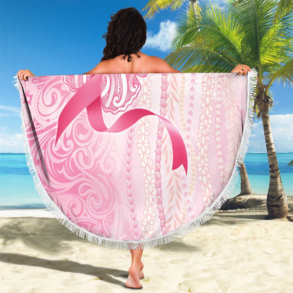 Breast Cancer Awareness Beach Blanket Maile Pikake Lokelani Crown Flower Lei Inspired
