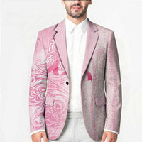 Breast Cancer Awareness Blazer Maile Pikake Lokelani Crown Flower Lei Inspired
