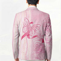 Breast Cancer Awareness Blazer Maile Pikake Lokelani Crown Flower Lei Inspired