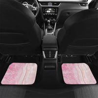 Breast Cancer Awareness Car Mats Maile Pikake Lokelani Crown Flower Lei Inspired LT9 Set 2pcs - Back Pink - Polynesian Pride
