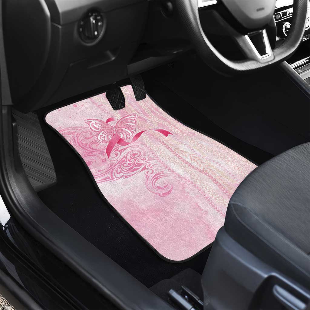 Breast Cancer Awareness Car Mats Maile Pikake Lokelani Crown Flower Lei Inspired LT9 - Polynesian Pride