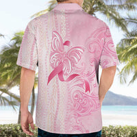Breast Cancer Awareness Hawaiian Shirt Maile Pikake Lokelani Crown Flower Lei Inspired