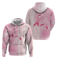 Breast Cancer Awareness Hoodie Maile Pikake Lokelani Crown Flower Lei Inspired LT9 - Polynesian Pride