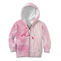 Breast Cancer Awareness Kid Hoodie Maile Pikake Lokelani Crown Flower Lei Inspired