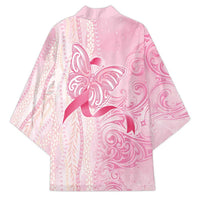 Breast Cancer Awareness Kimono Maile Pikake Lokelani Crown Flower Lei Inspired LT9 - Polynesian Pride