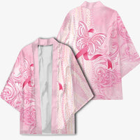 Breast Cancer Awareness Kimono Maile Pikake Lokelani Crown Flower Lei Inspired LT9 - Polynesian Pride