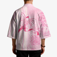 Breast Cancer Awareness Kimono Maile Pikake Lokelani Crown Flower Lei Inspired LT9 - Polynesian Pride