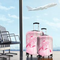 Breast Cancer Awareness Luggage Cover Maile Pikake Lokelani Crown Flower Lei Inspired
