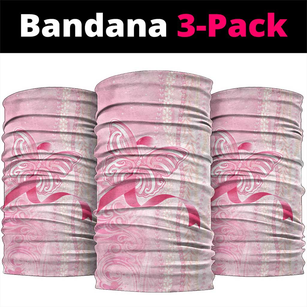 Breast Cancer Awareness Neck Gaiter Maile Pikake Lokelani Crown Flower Lei Inspired LT9 package One Size: 25*50cm Pink - Polynesian Pride