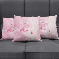 Breast Cancer Awareness Pillow Cover Maile Pikake Lokelani Crown Flower Lei Inspired