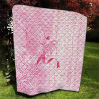 Breast Cancer Awareness Quilt Maile Pikake Lokelani Crown Flower Lei Inspired