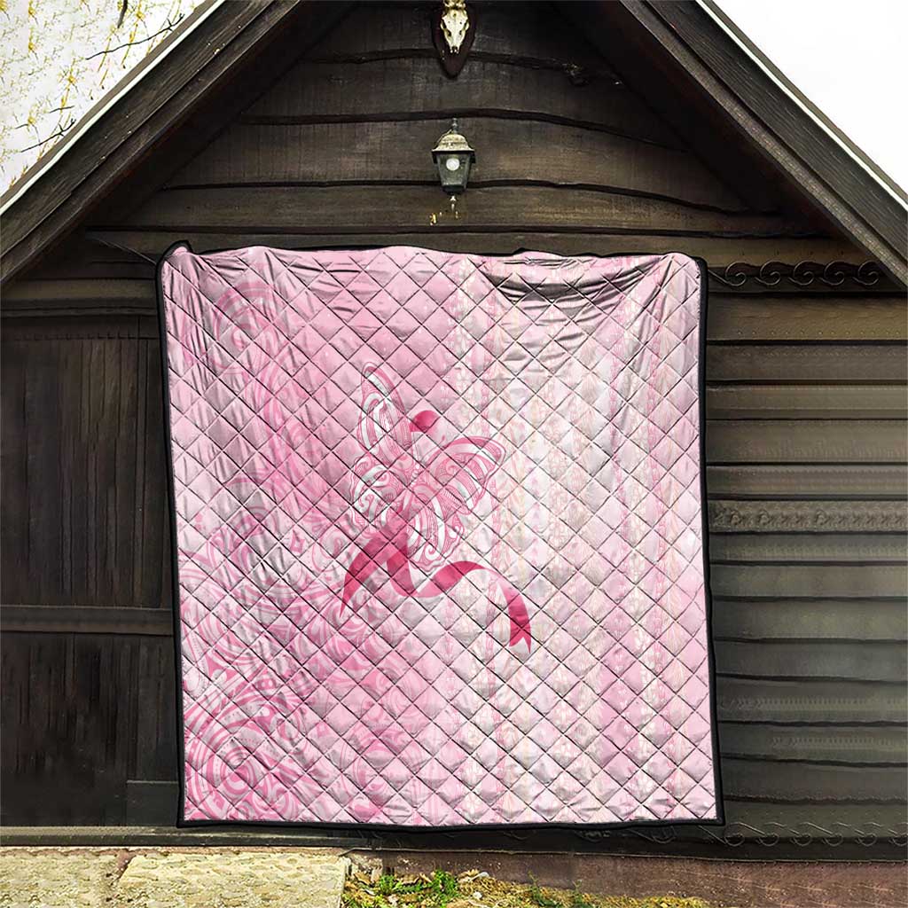 Breast Cancer Awareness Quilt Maile Pikake Lokelani Crown Flower Lei Inspired