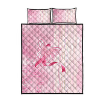 Breast Cancer Awareness Quilt Bed Set Maile Pikake Lokelani Crown Flower Lei Inspired LT9 - Polynesian Pride