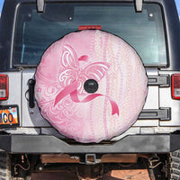 Breast Cancer Awareness Spare Tire Cover Maile Pikake Lokelani Crown Flower Lei Inspired