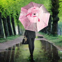 Breast Cancer Awareness Umbrella Maile Pikake Lokelani Crown Flower Lei Inspired