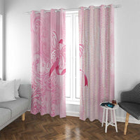 Breast Cancer Awareness Window Curtain Maile Pikake Lokelani Crown Flower Lei Inspired LT9 With Grommets Pink - Polynesian Pride