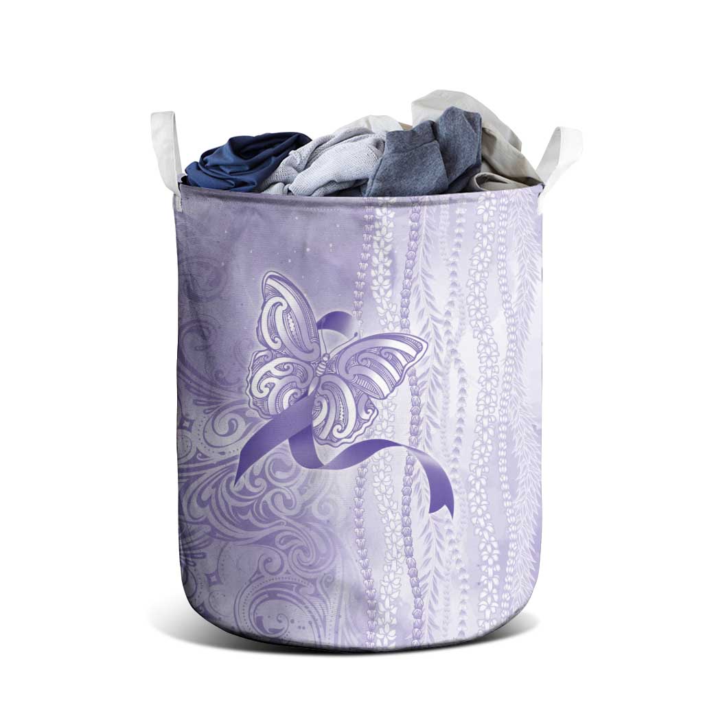 Epilepsy Awareness Laundry Basket Maile Pikake Lokelani Crown Flower Lei Inspired